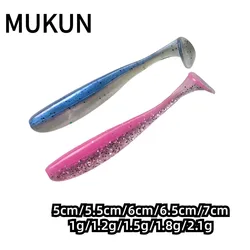 MUKUN Señuelos Gusano Blando - Swimbait de silicona Streamer