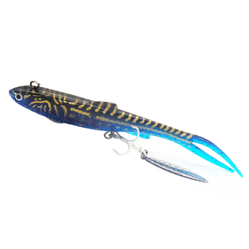 Señuelo jigging con cebo de goma y triple anzuelo para lucio - imagen 3
