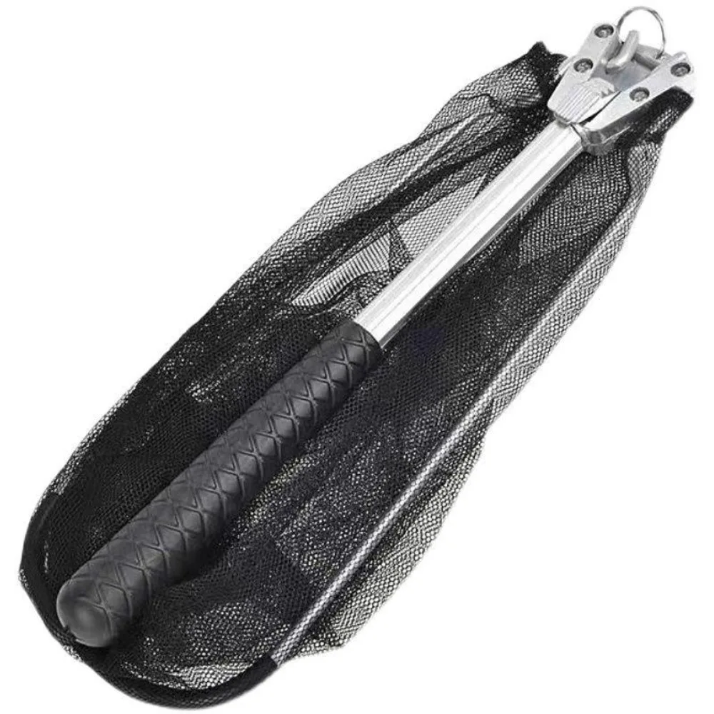 Mini red de pesca de 50cm, red de pesca de aterrizaje plegable ligera, malla segura para captura de peces, aparejos de pesca de red portátiles - imagen 4