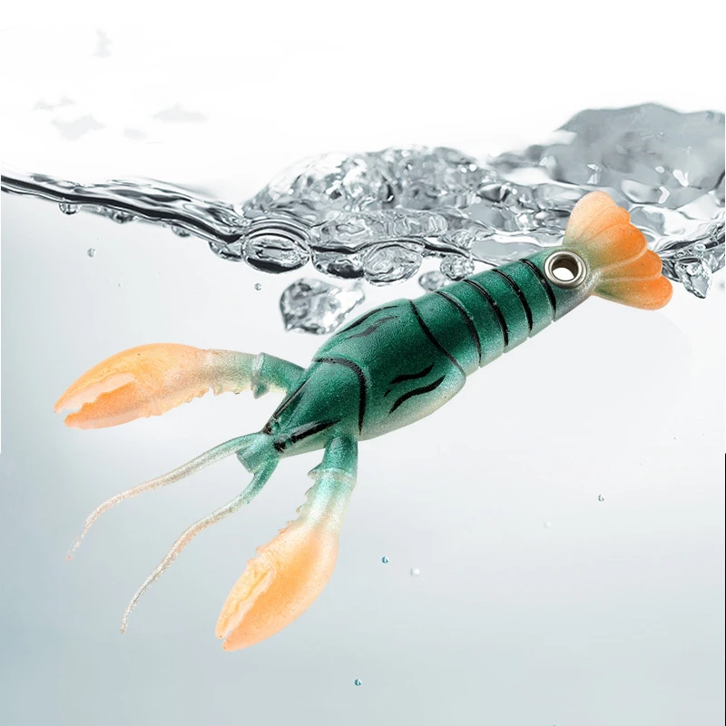 Señuelos de peces blandos, cebos artificiales para camarones, aparejos de pesca, langosta, cangrejo, gusano, Anguila, Needfish, Swimbaits, cabeza de anzuelo, herramientas de pesca de 95mm - imagen 2