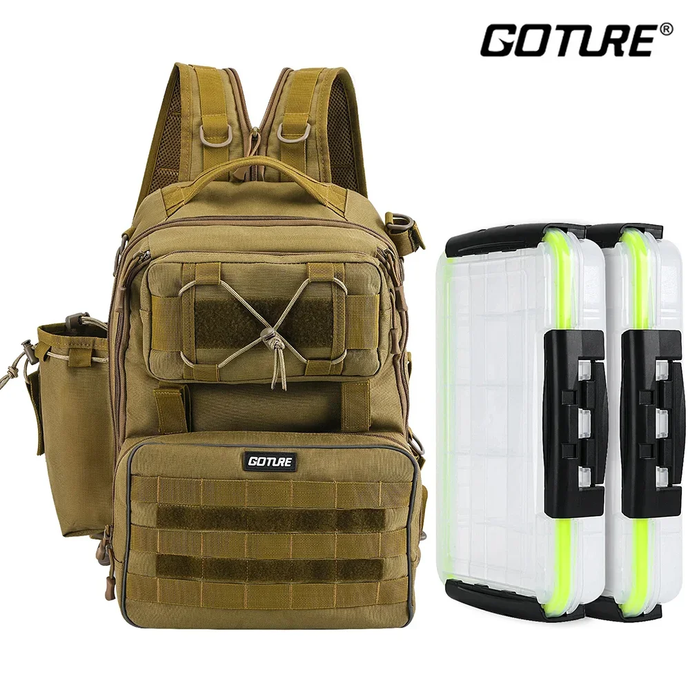 Goture Mochila de pesca impermeable – Bolsa de aparejos gran capacidad