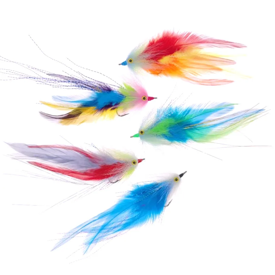 Sillín de gallo Hackle colorido para atar moscas y streamer - imagen 5
