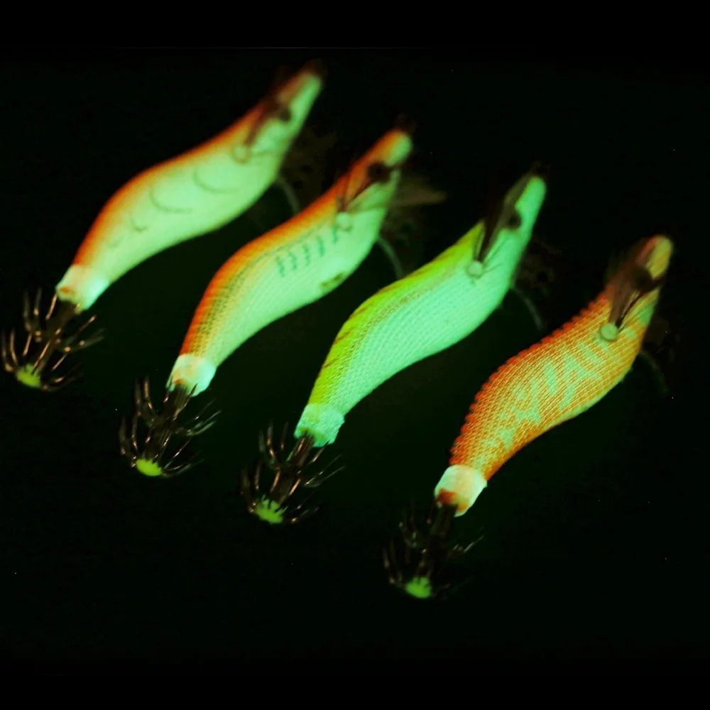 4 Uds. Cebo luminoso duradero 8cm 8g gabarito de camarones Multicolor Señuelos de pesca pesca en agua salada - imagen 5