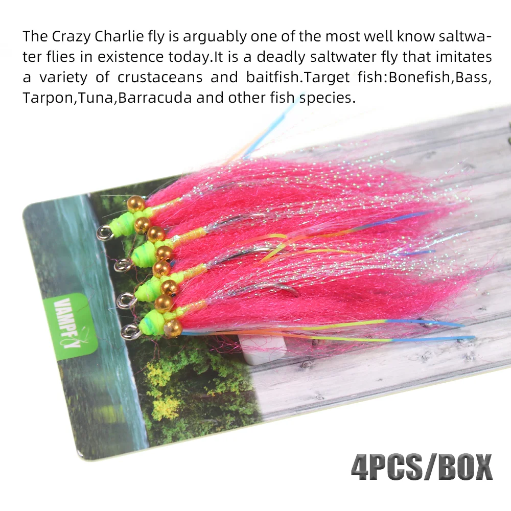 Wifreo Crazy Charlie EP Fiber – Moscas Streamer para Bonefish y Tarpon - imagen 4