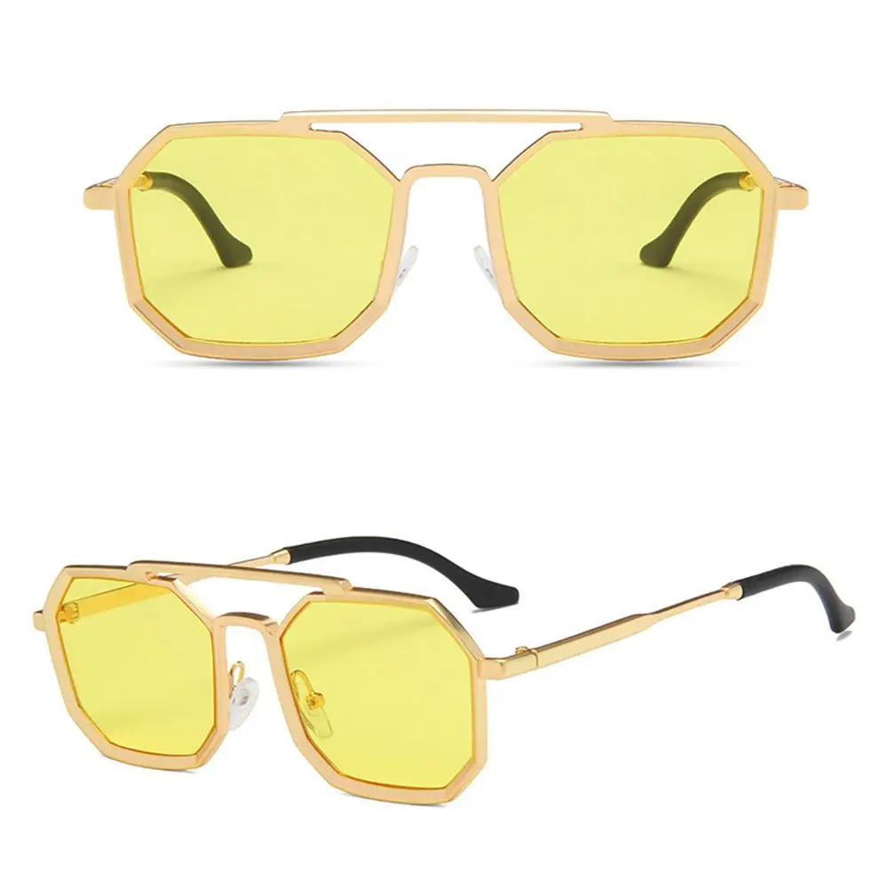 Gafas de sol con montura metálica y protección UV400 pequeñas para hombres y mujeres, gafas de sol poligonales - imagen 4