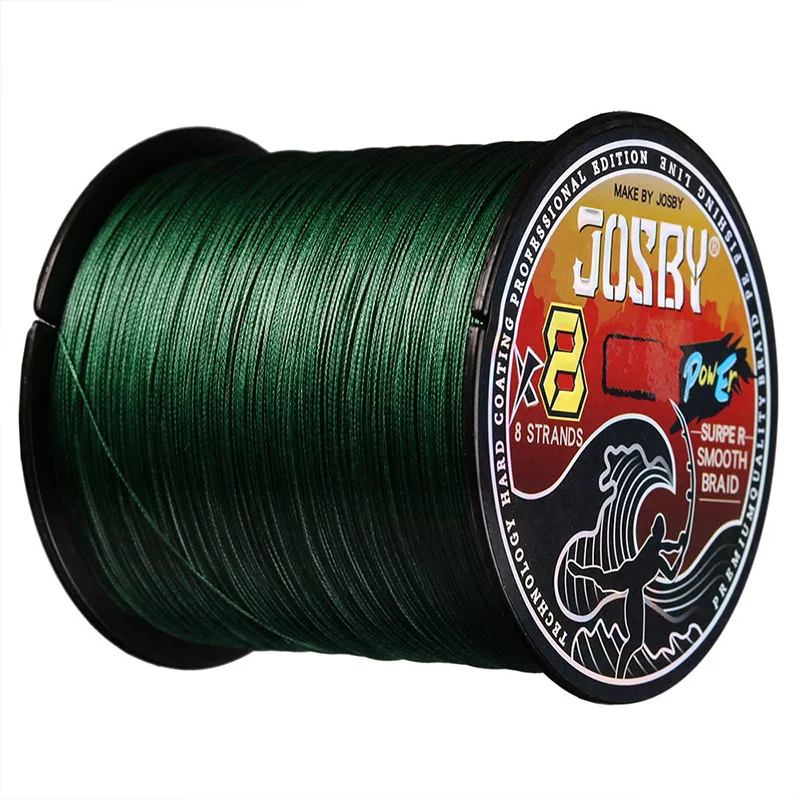 JOSBY-Sedal trenzado para pescar, multifilamento PE superfuerte de 500m, color negro, para 18 libras a 85 libras, 8 hebras - imagen 2