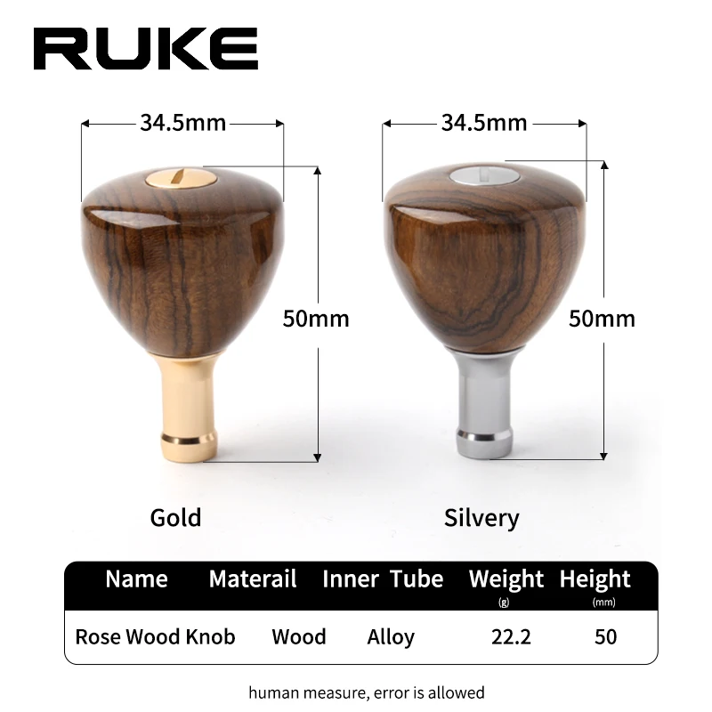 Ruke, nuevo mango de carrete de pesca, perilla de madera para accesorio de carrete Dai/Shima, materiales de cizalla Phoebe para carrete de fundición y Spinning S/D - imagen 3
