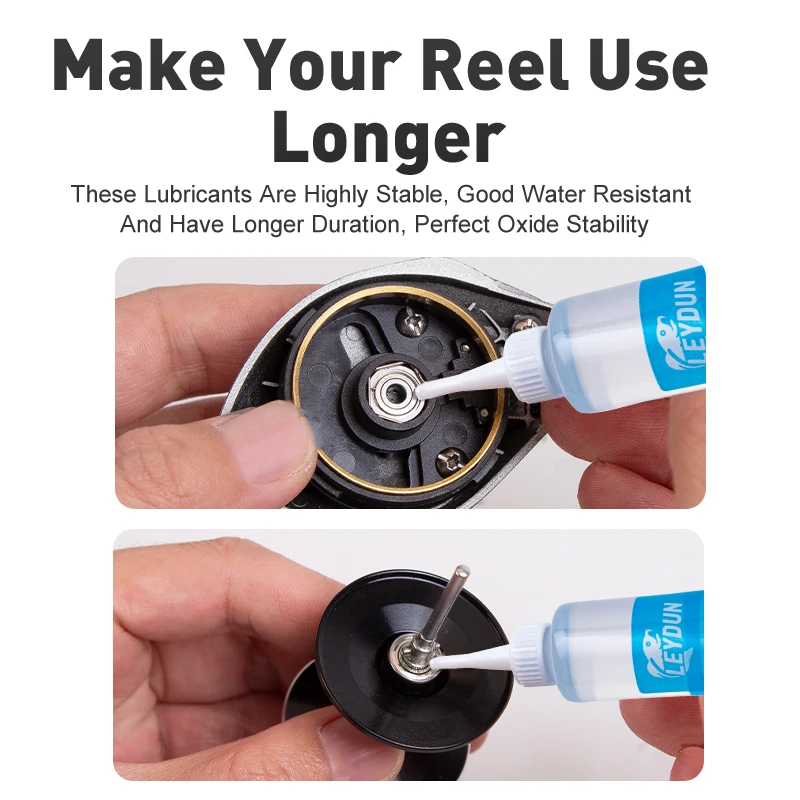 LEYDUN carretes de pesca giratorios, grasa protectora, lubricante de rodamiento de aceite, fundición, herramienta de mantenimiento de aparejos de aceite - imagen 4