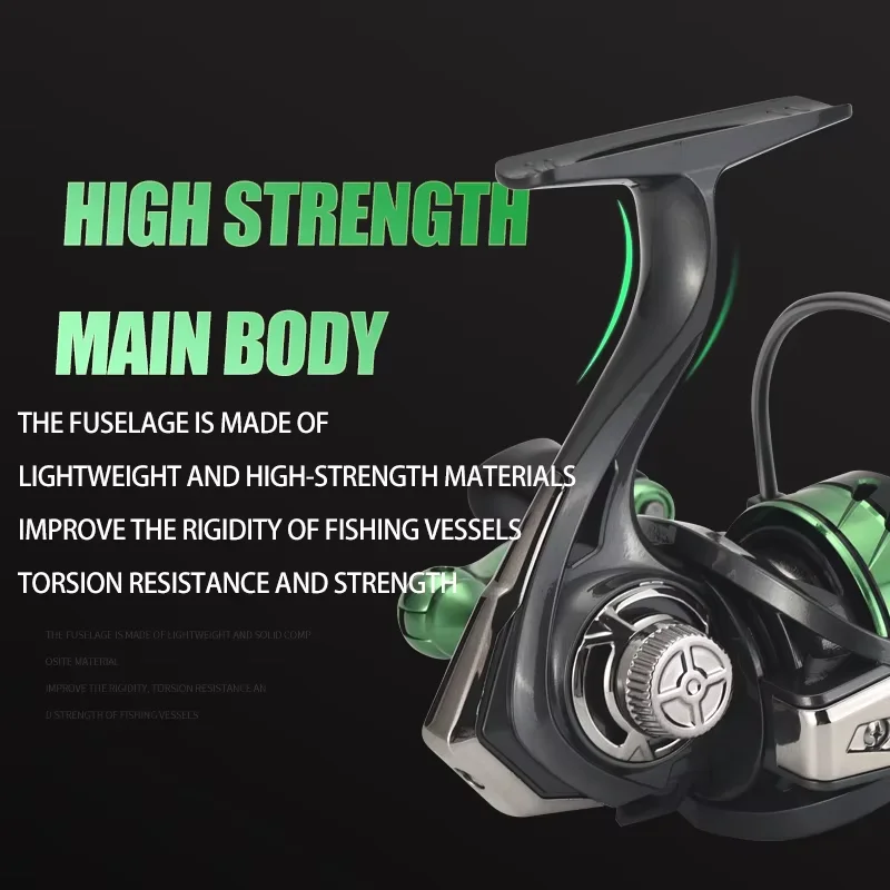 Carrete de pesca giratorio de carrete poco profundo de Metal completo Lizard con NGK IISeawater Proof Series 5,2: 1 relación 13 rodamiento giratorio de acero inoxidable - imagen 3