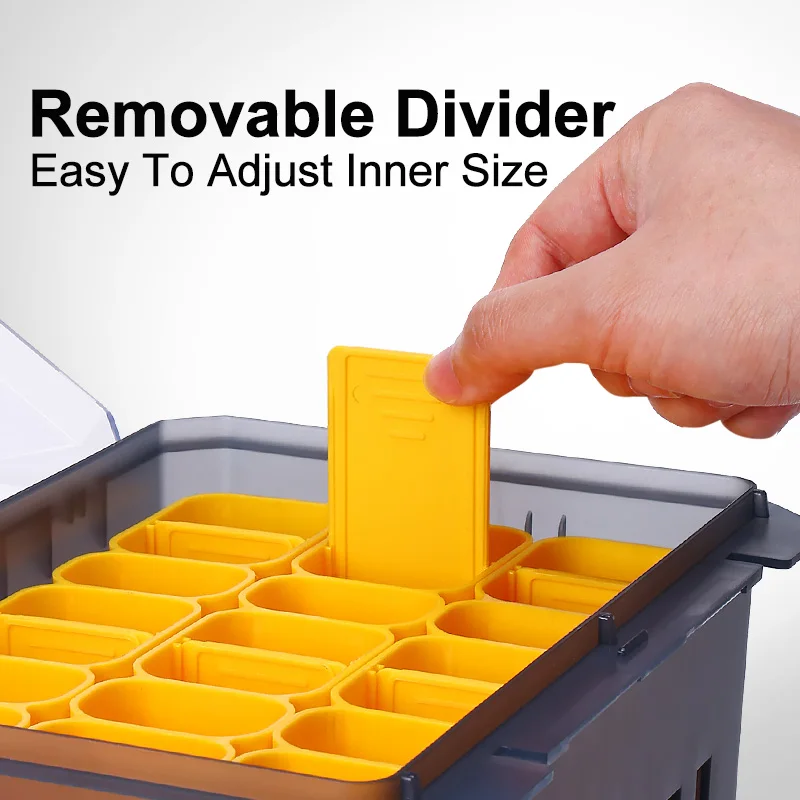 WEIHE caja de pesca portátil para señuelos ABS+PP de madera - imagen 5