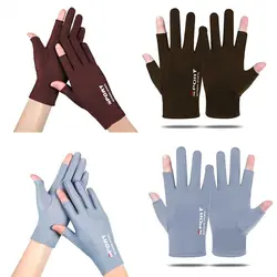 Guantes de protección solar con protección UV para verano, guantes finos transpirables con protección solar, elásticos, antideslizantes, para ciclismo y conducción, deportes
