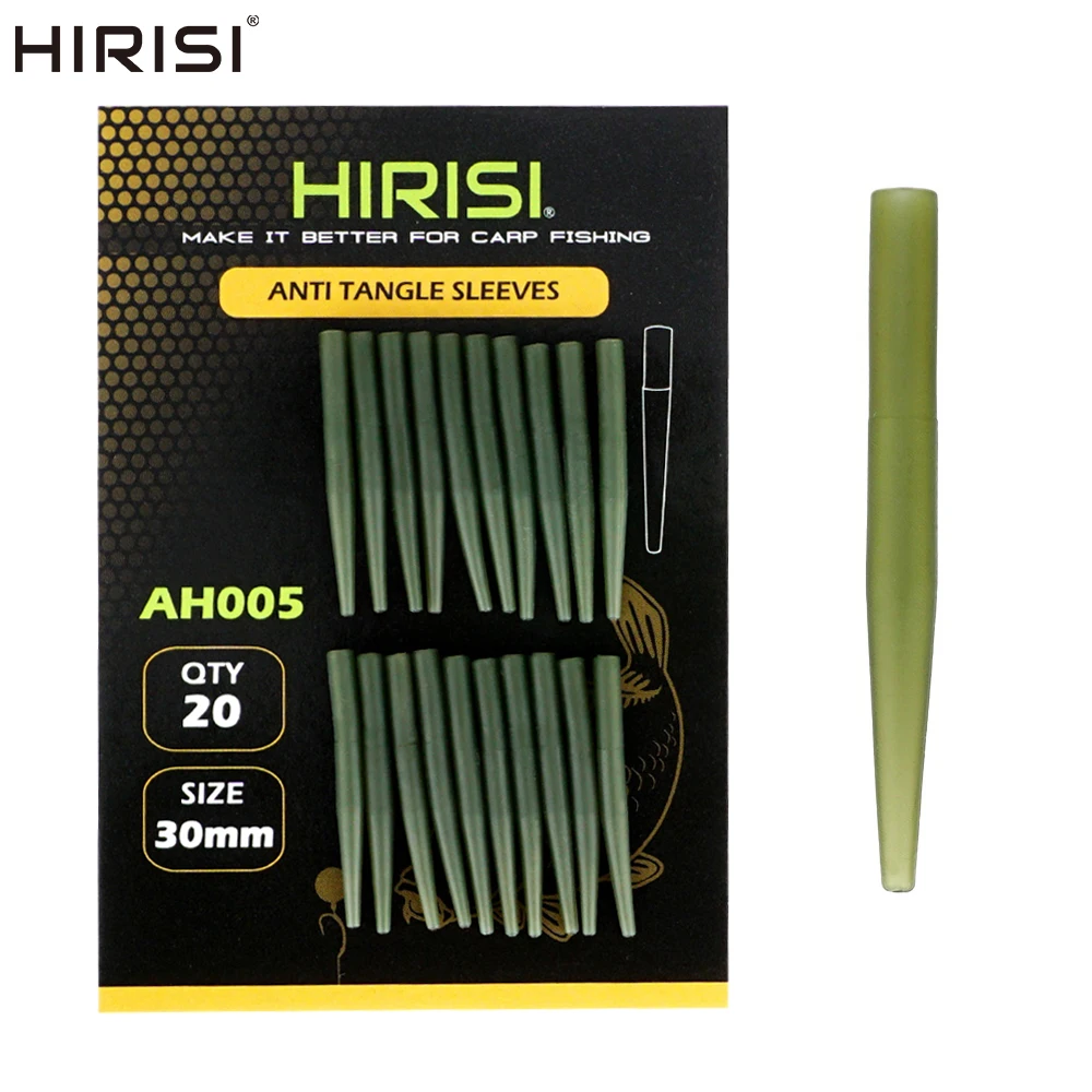 Hirisi 20 piezas fundas de goma para pesca de carpa, aparejos terminales de pesca antienredos AH005, accesorios de pesca de carpa