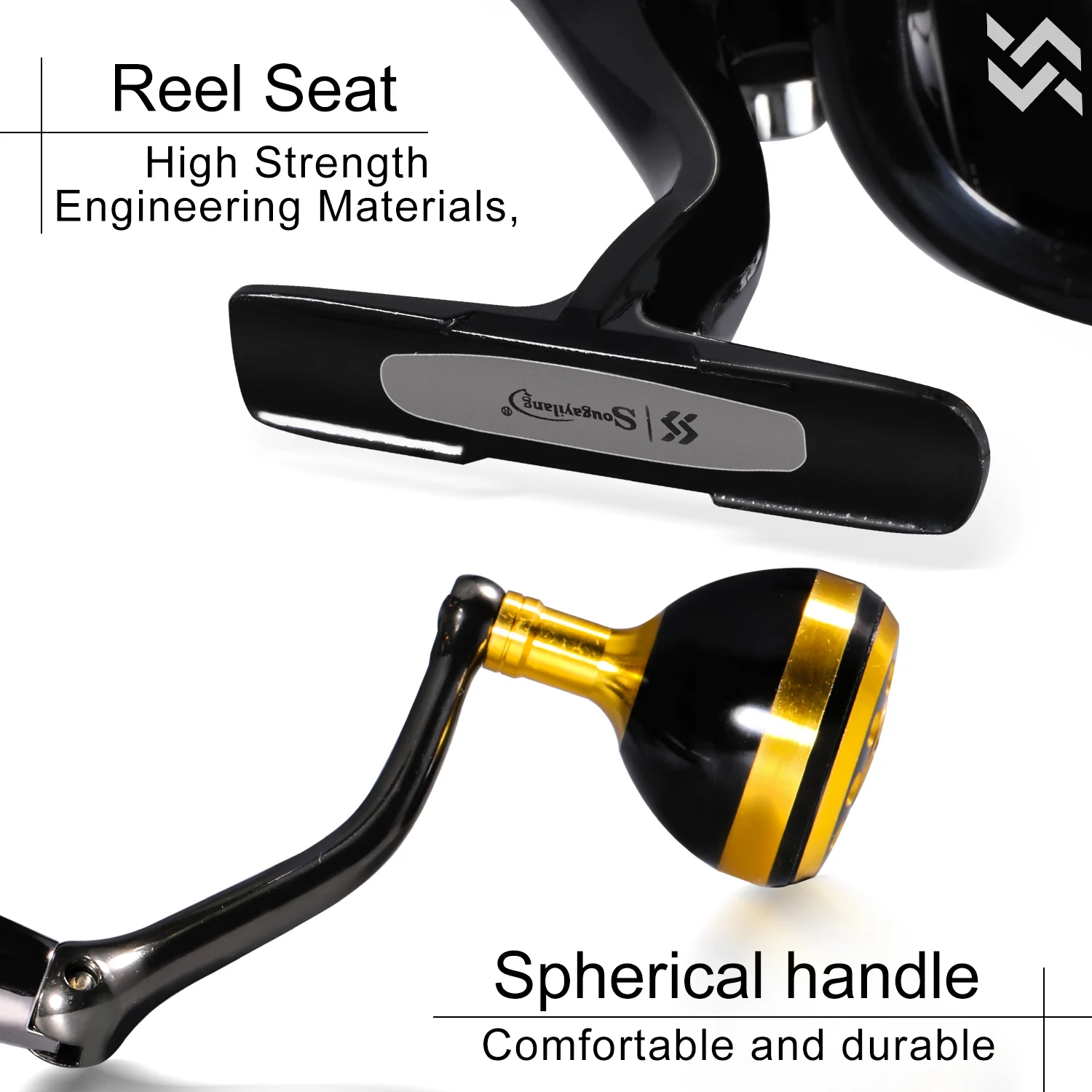 Sougayilang-carrete de Pesca giratorio de alta resistencia, engranaje de transmisión de aleación fundida, carrete de aluminio, agua salada, agua dulce - imagen 5