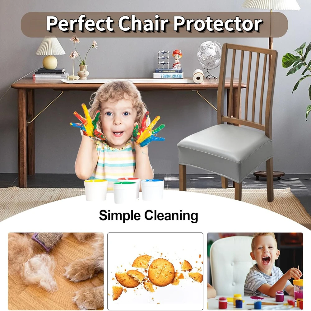 Fundas protectoras para sillas de comedor, juego de fundas elásticas extraíbles y lavables para asiento de cocina, decoración del hogar, 4/8 - imagen 3