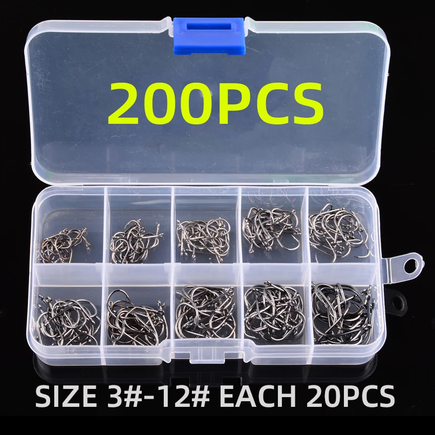 200pcs black hooks