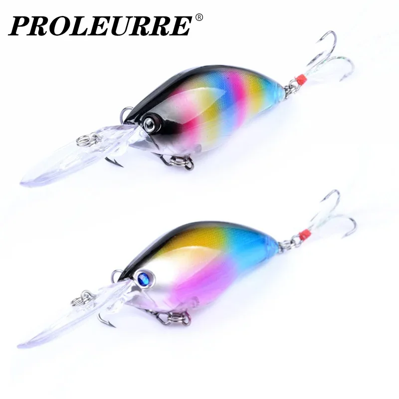 Señuelos de pesca con manivela flotante, 11cm, 18g, buceo profundo, Wobblers, cebo Artificial Isca, anzuelos triples para lubina, aparejos Crankbait, 1 ud.