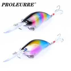 Señuelos de pesca con manivela flotante, 11cm, 18g, buceo profundo, Wobblers, cebo Artificial Isca, anzuelos triples para lubina, aparejos Crankbait, 1 ud.