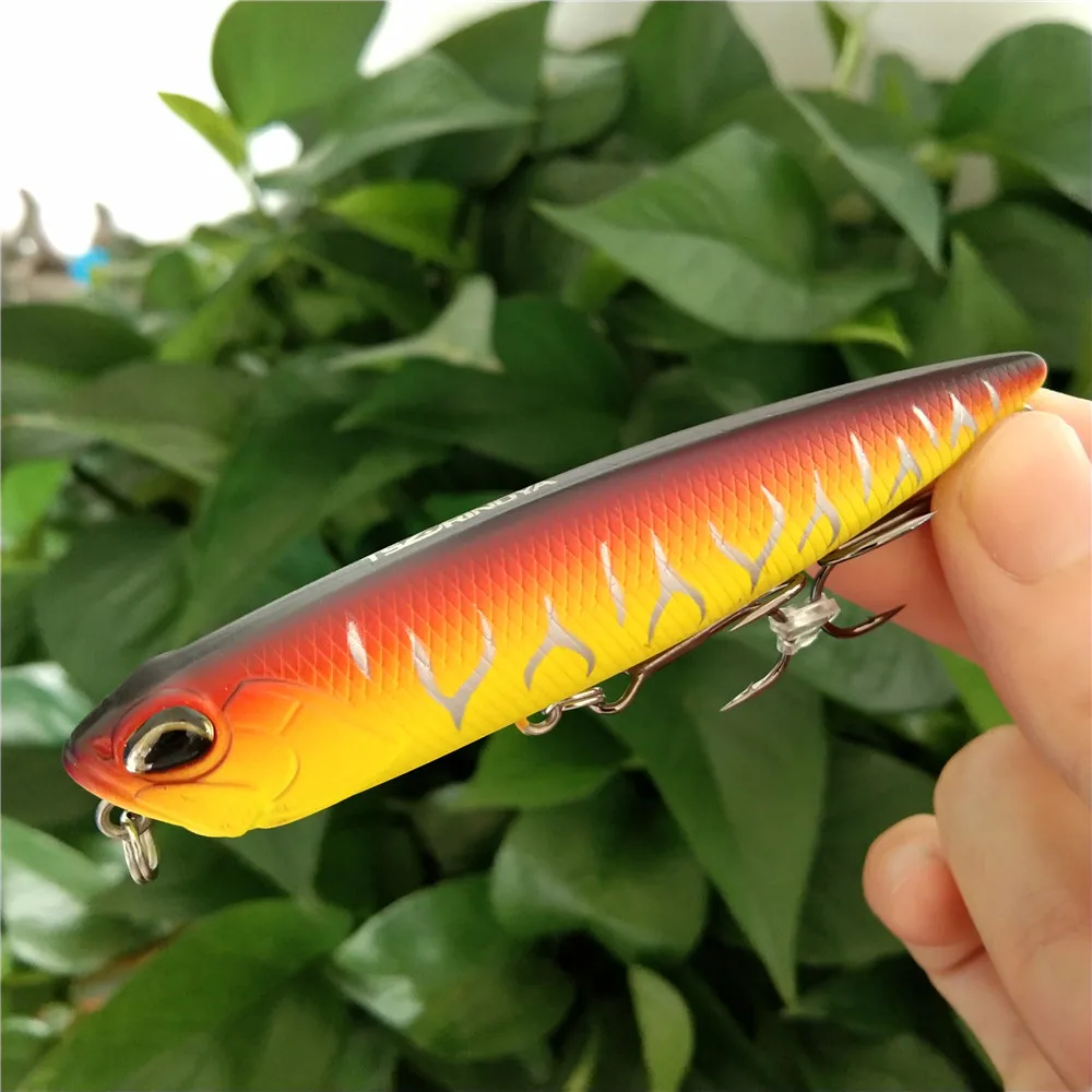 TSURINOYA-señuelo de pesca de lápiz flotante, 8 piezas, Topwater, 85mm, 10,5g, DW59, Lucio, lubina, cebos duros de fundición larga en forma de Z, Jerkbait, Wobbler - imagen 4