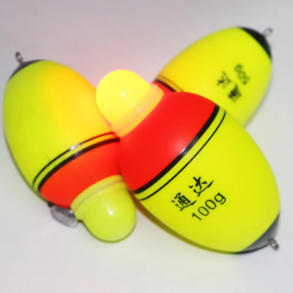 Flotador de pesca Led luminoso, doble luz electrónica flotante, Bobber, flotadores nocturnos brillantes, accesorios, 20g-100g, 2 uds. - imagen 4