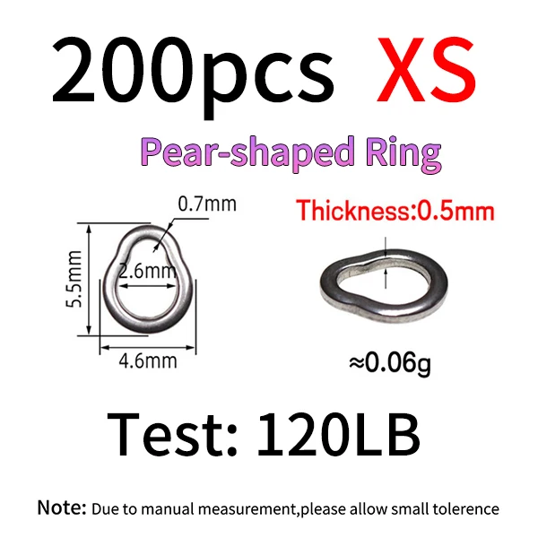 200pcs Pear O XS