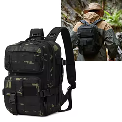 Mochila táctica de pesca con soportes para cañas, bolsa de pecho para viajes al aire libre, escalada, senderismo, ciclismo, señuelo Molle, mochila grande para acampar