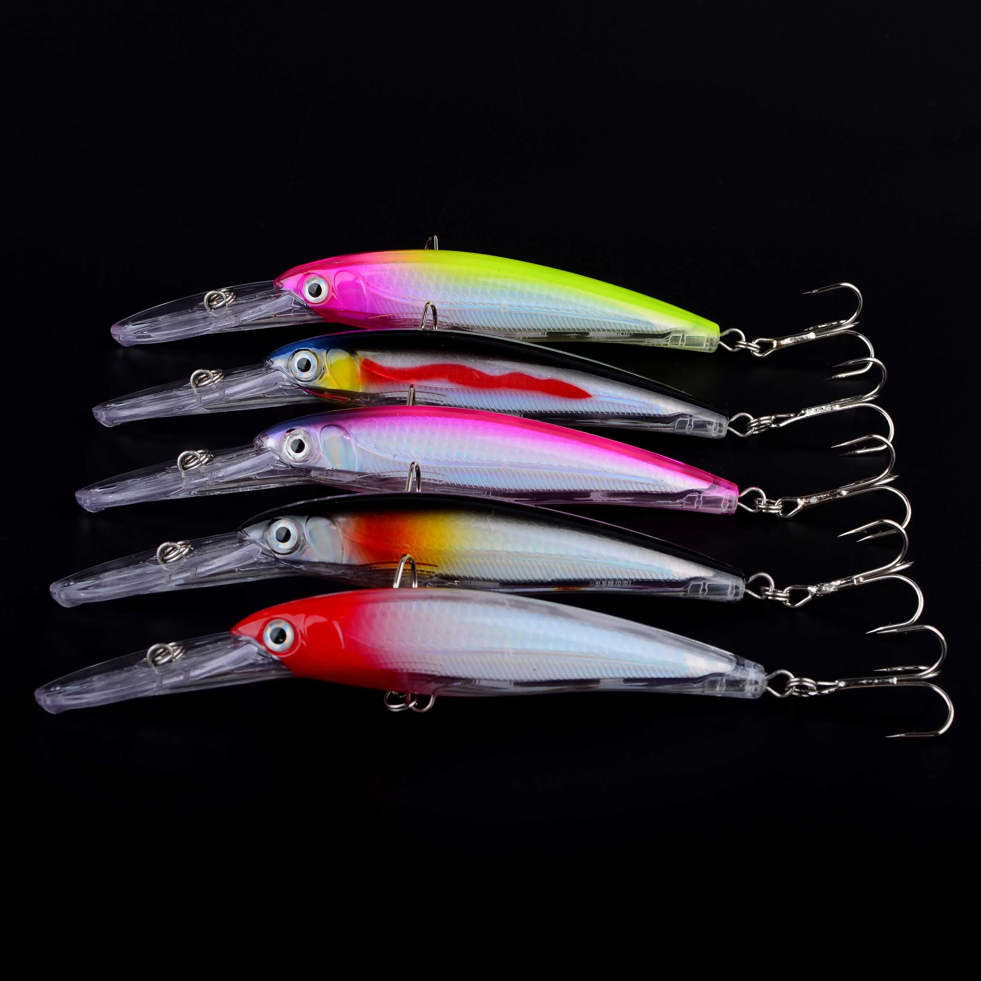 Señuelo de pesca flotante Minnow, Crankbait Wobblers, cebo duro de plástico Artificial, Lucio, aparejos de pesca Jerkbait, 5 uds. ﻿ - imagen 4