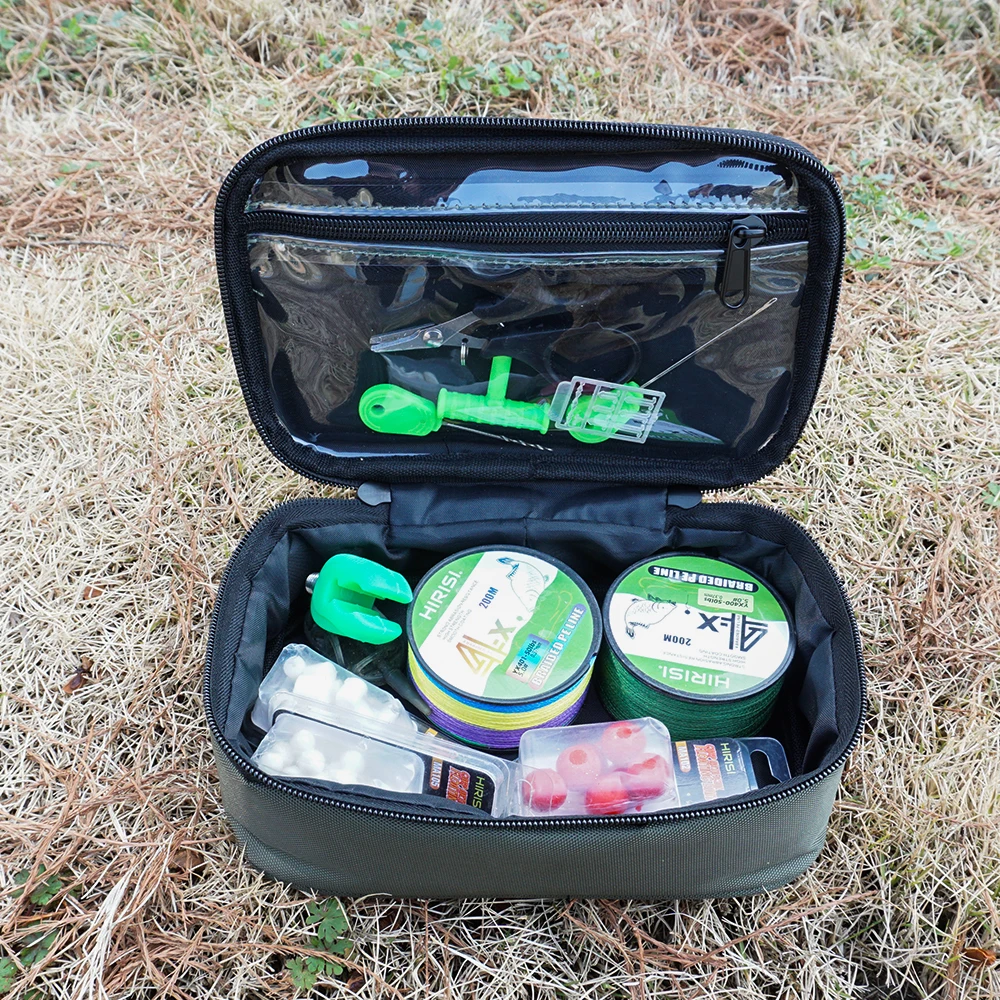 Hirisi Bolsa de pesca de carpa multiusos: material Oxford de PVC, almacenamiento de carrete de pescado y señuelos, organizador de accesorios de aparejos - imagen 3