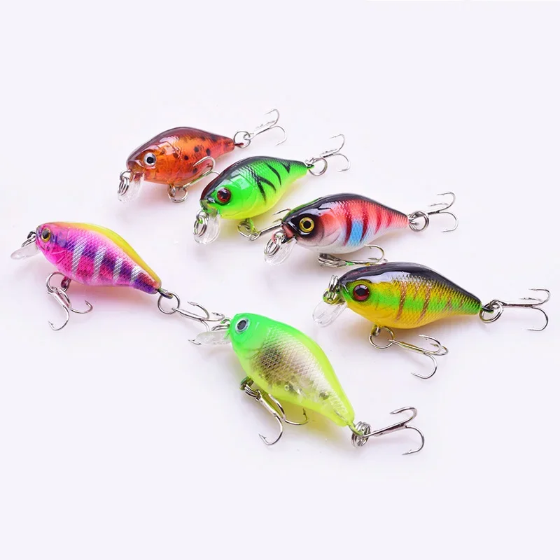 Señuelo de Pesca Crankbait, Wobblers de plástico, 45mm, 4g, cebo duro Artificial para lubina, Swimbaits realistas, aparejos de Pesca, 1 ud. - imagen 4