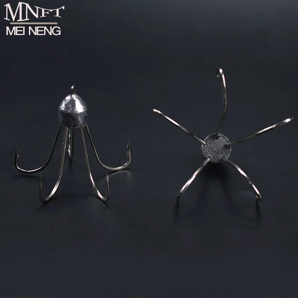 Anzuelos de acero rico en carbono, anzuelos de pesca con ancla de cinco garras ponderada, anzuelos grandes, peso de enganche 30g 40g 50g 60g - imagen 2