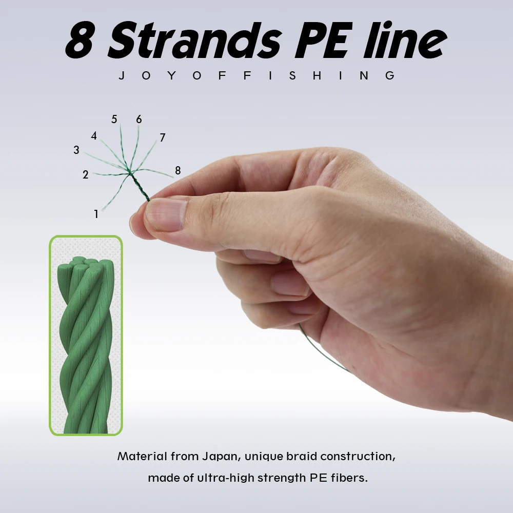 Línea de pesca trenzada, Sedal Multicolor de PE, de fuerte resistencia, 300m, 500m, 1000m, 33LB-149.9LB, X8/X12 hebras - imagen 5