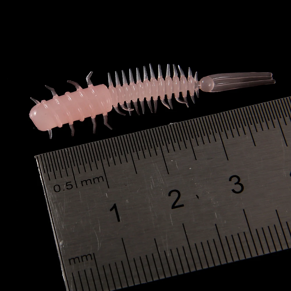 HappyjackSilicone gusano señuelo de Pesca suave 4cm 0,4g caucho Artificial cebos de lombriz señuelos flexibles Pesca Jig trucha Jig cebo suave - imagen 5