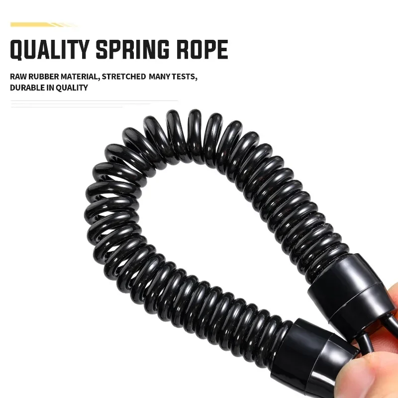 Cordones de pesca Sougayilang, 5 uds., 22cm, correa en espiral retráctil con mosquetón, cuerda de pesca para navegación, cuerda de retención, herramienta de pesca - imagen 4