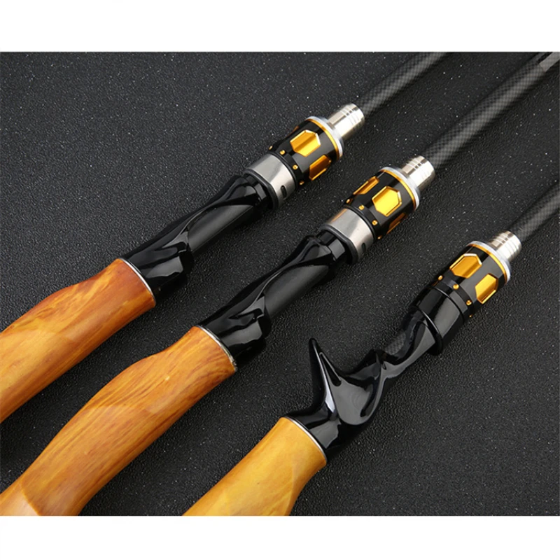 Caña de pescar telescópica M, caña giratoria de fundición de carbono superdura, ligera y portátil - imagen 4