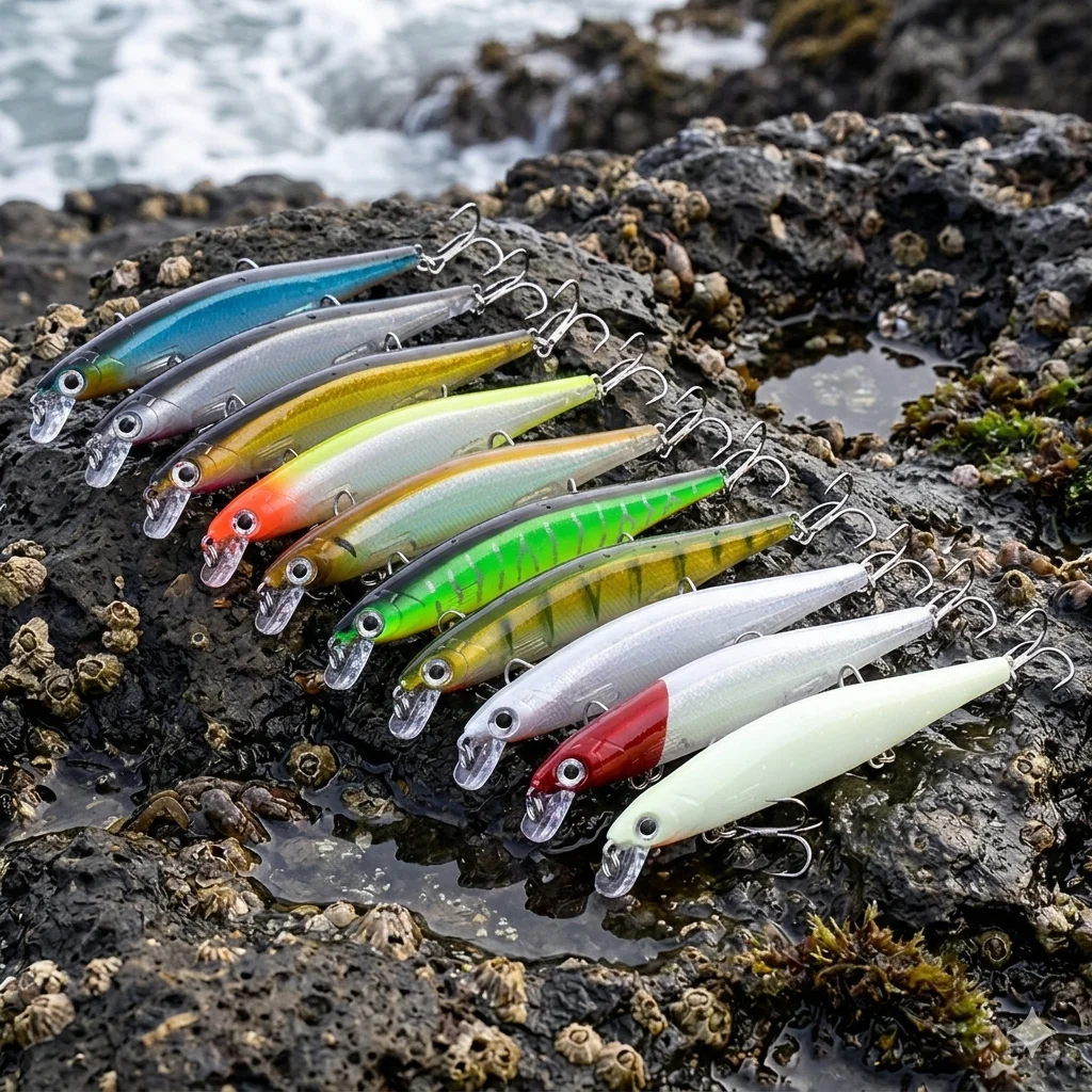 Señuelo Jerkbait Minnow suspendido láser 3D para lubina - imagen 4