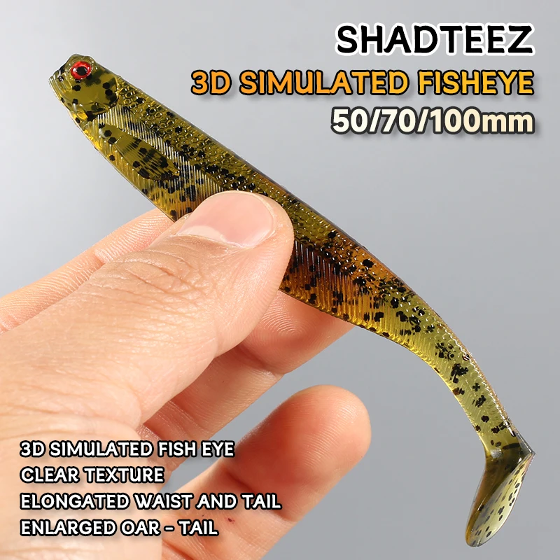 2022 supercontinente ShadTeez 5cm/7cm/10cm Pike Zander Predator pesca ojos 3d señuelo suave Señuelos de pesca - imagen 2