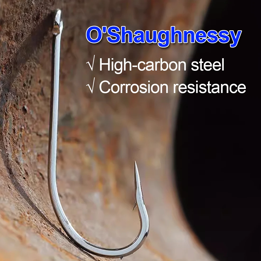FishTrip 50 Uds. Anzuelos de pesca Oshaughnessy, anzuelo de cebo de agua salada forjado de vástago largo para pesca de curricán y estacionaria - imagen 5