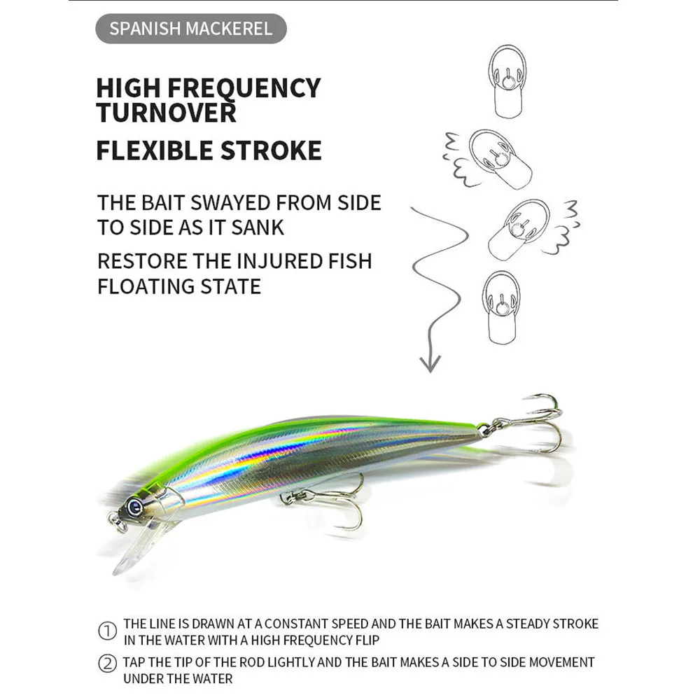 40g 67g gran curricán pesado hundimiento Minnow señuelo labio largo trucha de agua de mar cebo Artificial buceo Swimbait Pesca suministros de Pesca - imagen 4