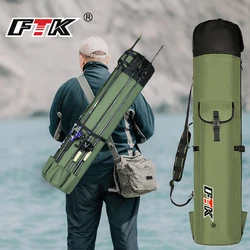 FTK Bolsa portacañas de nailon – Mochila bandolera para pesca en mar