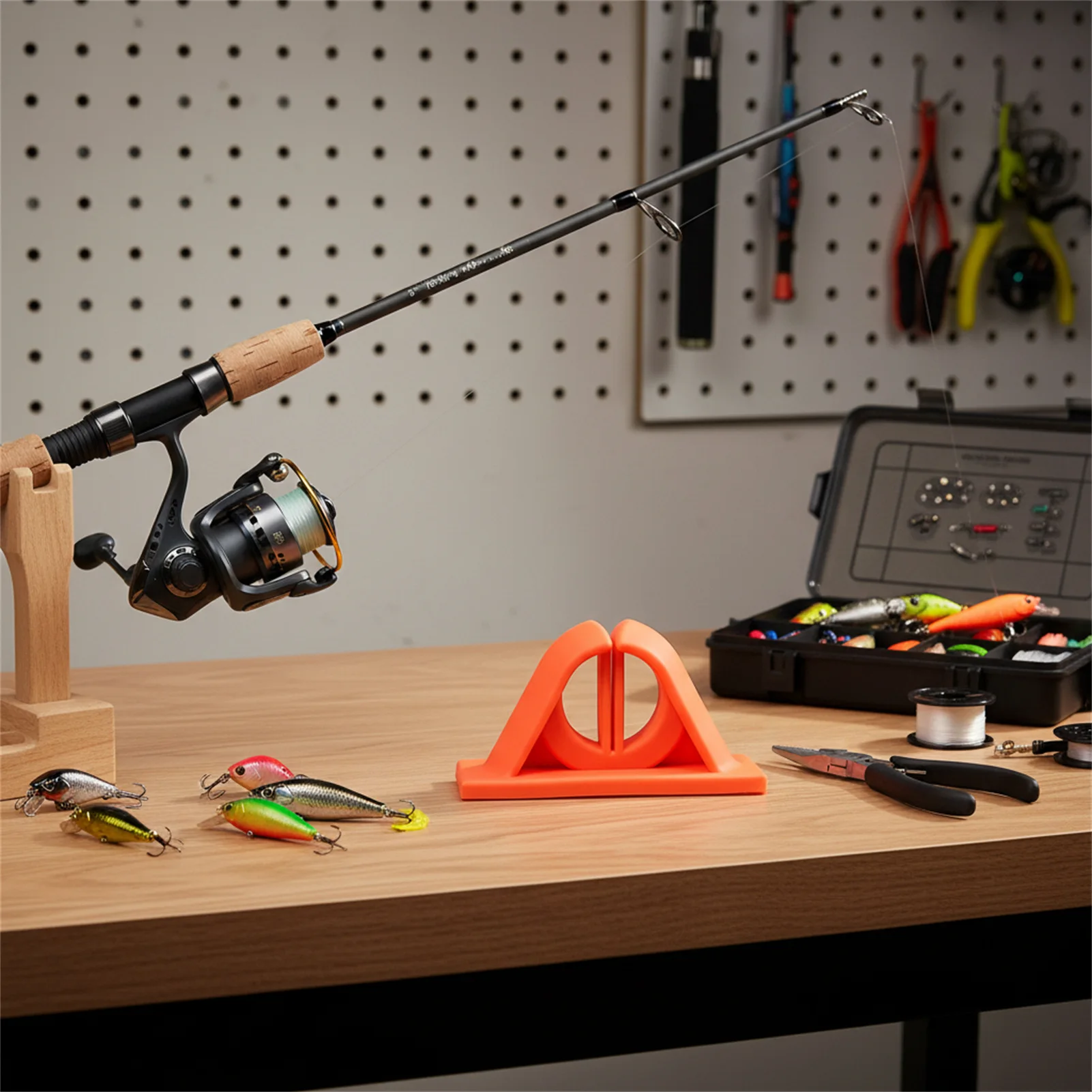 Estante organizador de caña de pescar, soporte de fijación de caña de pescar de silicona no perforada, tienda de artes de pesca, estantes de exhibición de caña de pescar - imagen 5