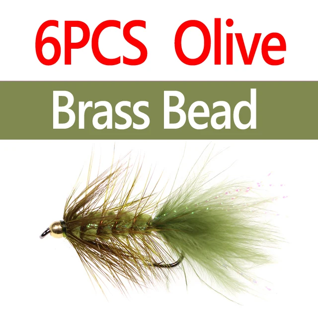6pcs Brass Bd Olive