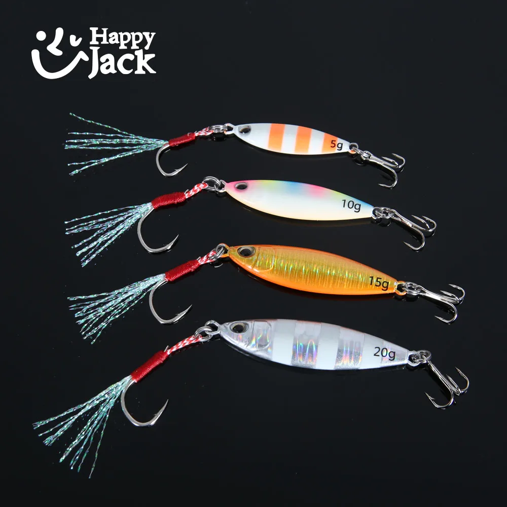 HappyJack-Señuelos de pesca con plantilla de Micro Metal, 5g/10g/15g/20g, cuchara de Jigging de fundición a tierra, mini plantillas, cebo Artificial de agua salada, novedad de 2025 - imagen 4