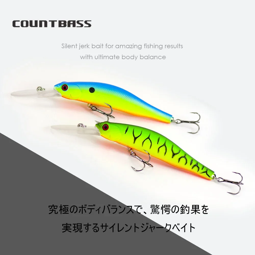 COUNTBASS 80mm 3-5/32",90mm 3-35/64 "Cebos duros Minnow Señuelos de pesca Wobblers Jerk Your Baits Crankbaits Señuelos - imagen 5
