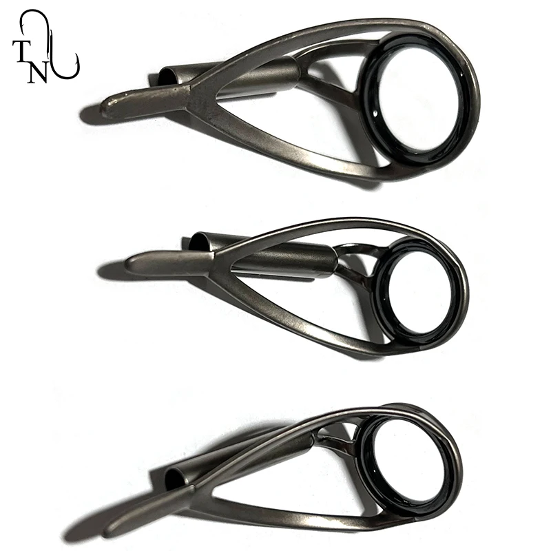 TN90 TU KWLSG anillo SIC color humo mate 6 - 50 #   Guía de caña de pescar, componentes de surf de carpa, construcción de caña, accesorios de caña DIY - imagen 4