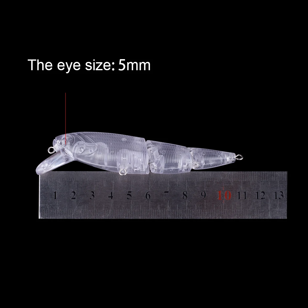Hanlin-SEÑUELOS DE PESCA DE pececillos flotantes sin pintar, cebos Wobbler en blanco, aparejos de plástico duro, 10/20 piezas, 11CM, 13G, 2 articulaciones - imagen 2