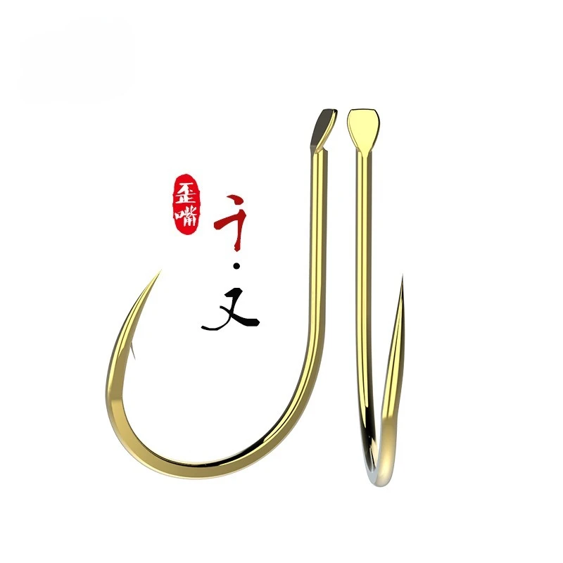 30 unids/caja anzuelos de pesca en caja boca torcida espinas importadas a granel anzuelos dorados hierba carpa pesca en el mar anzuelos grandes al por mayor púa - imagen 4