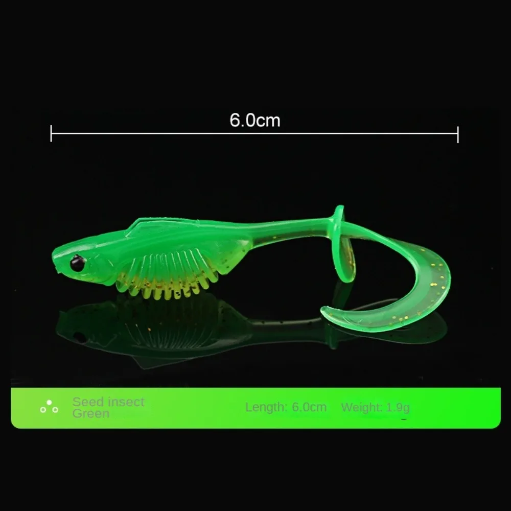 10 Uds accesorios de pesca Señuelos blandos de pesca de PVC 6,0 cm 1,9g 6 colores plantilla de pesca señuelo Minnow señuelos de pesca - imagen 2