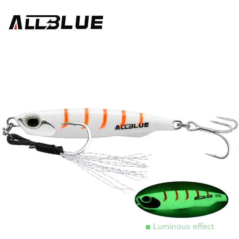 ALLBLUE DRAGER SLIM Metal Casting Jig Spoon 20G 30G 40G 60G Shore Drag Cast Jigging Sea Bass señuelo cebo Artificial aparejos de pesca - imagen 5