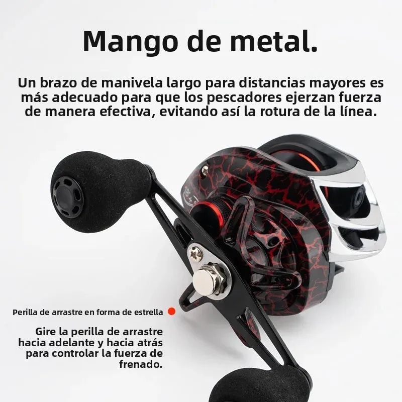 Huidiao Birds-Nest Free – Baitcaster perfil bajo con freno magnético - imagen 4