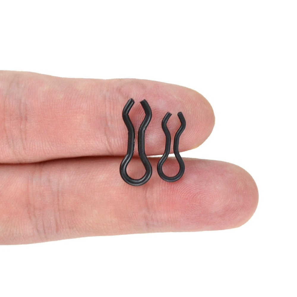 Conector de broches rápidos de plomo para pesca de 20 piezas, accesorios para pesca de carpa, insertos de bucle, aparejos de Clip - imagen 2