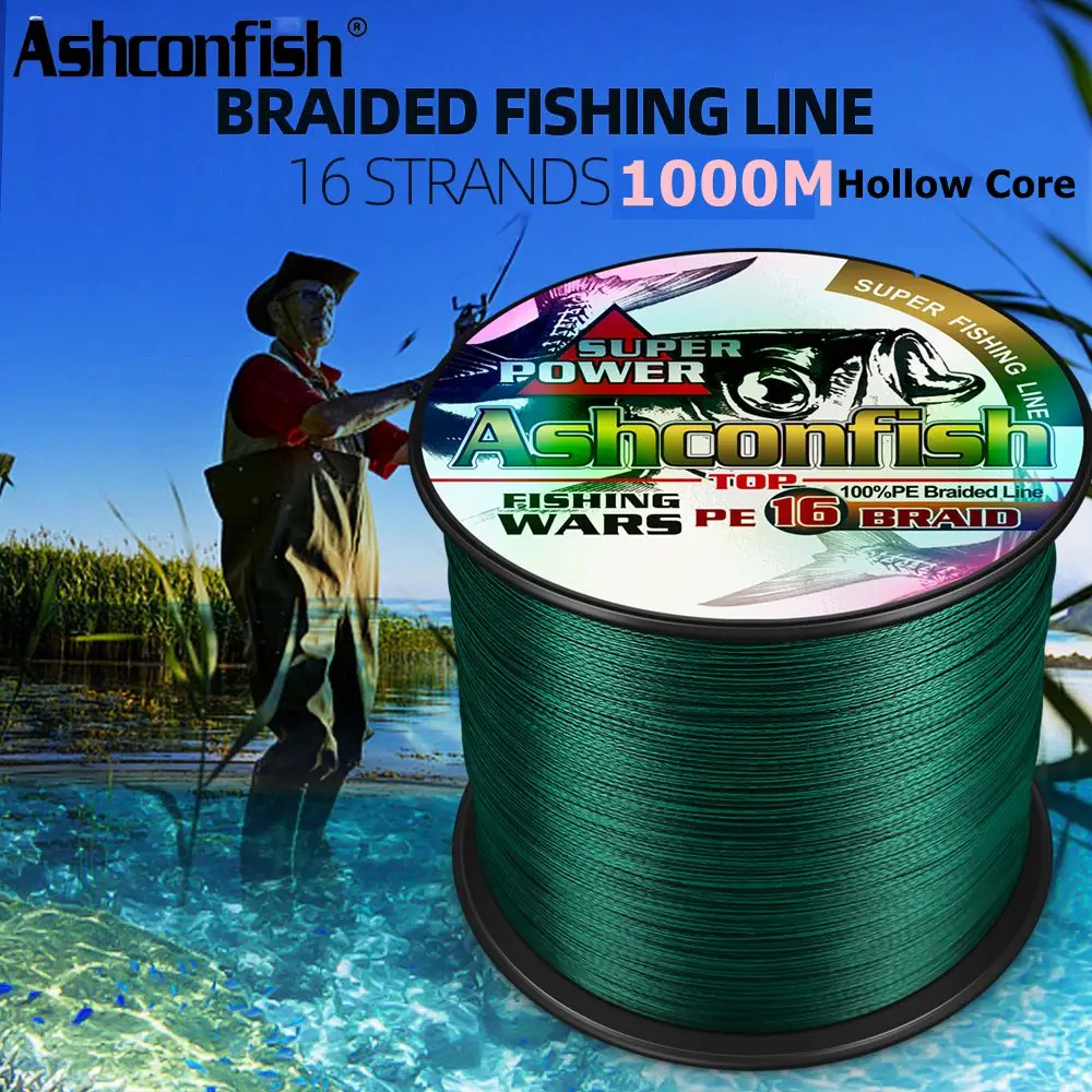 Línea Trenzada PE Japonesa Ashconfish 16 Hebras – Pesca en Agua Salada